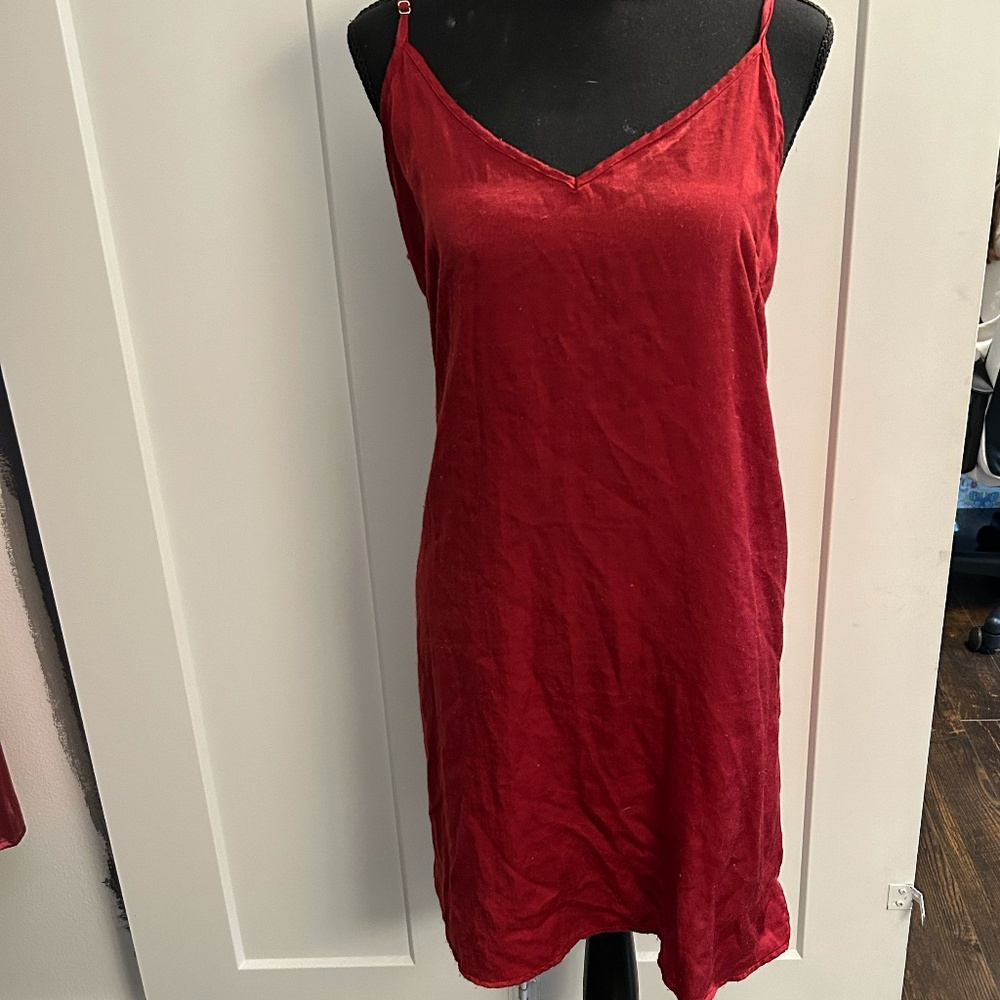 Women's Red Silk Nightgown/Dress